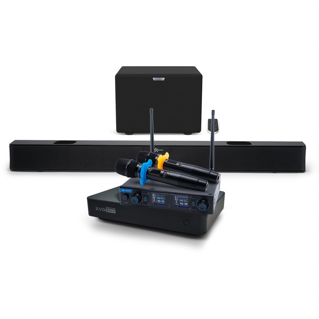 Hi-End караоке-система EVOBOX Premium + EvoSoundBar (саундбар с караоке) в Никели