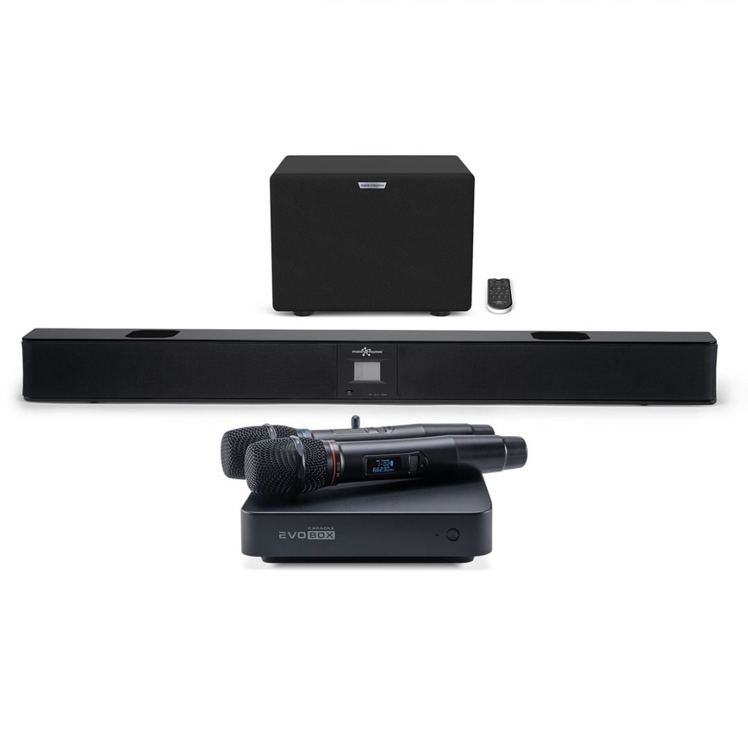караоке-комплект EVOBOX Plus + EvoSound Bar (саундбар с караоке) в Никели