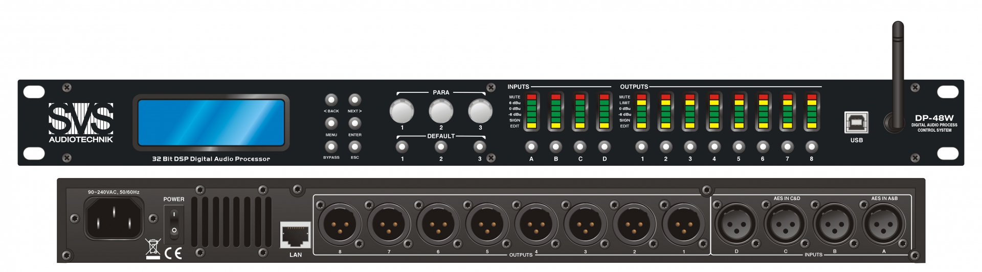 SVS Audiotechnik DP-48W Цифровой процессор: 4 входа 8 выходов в Никели