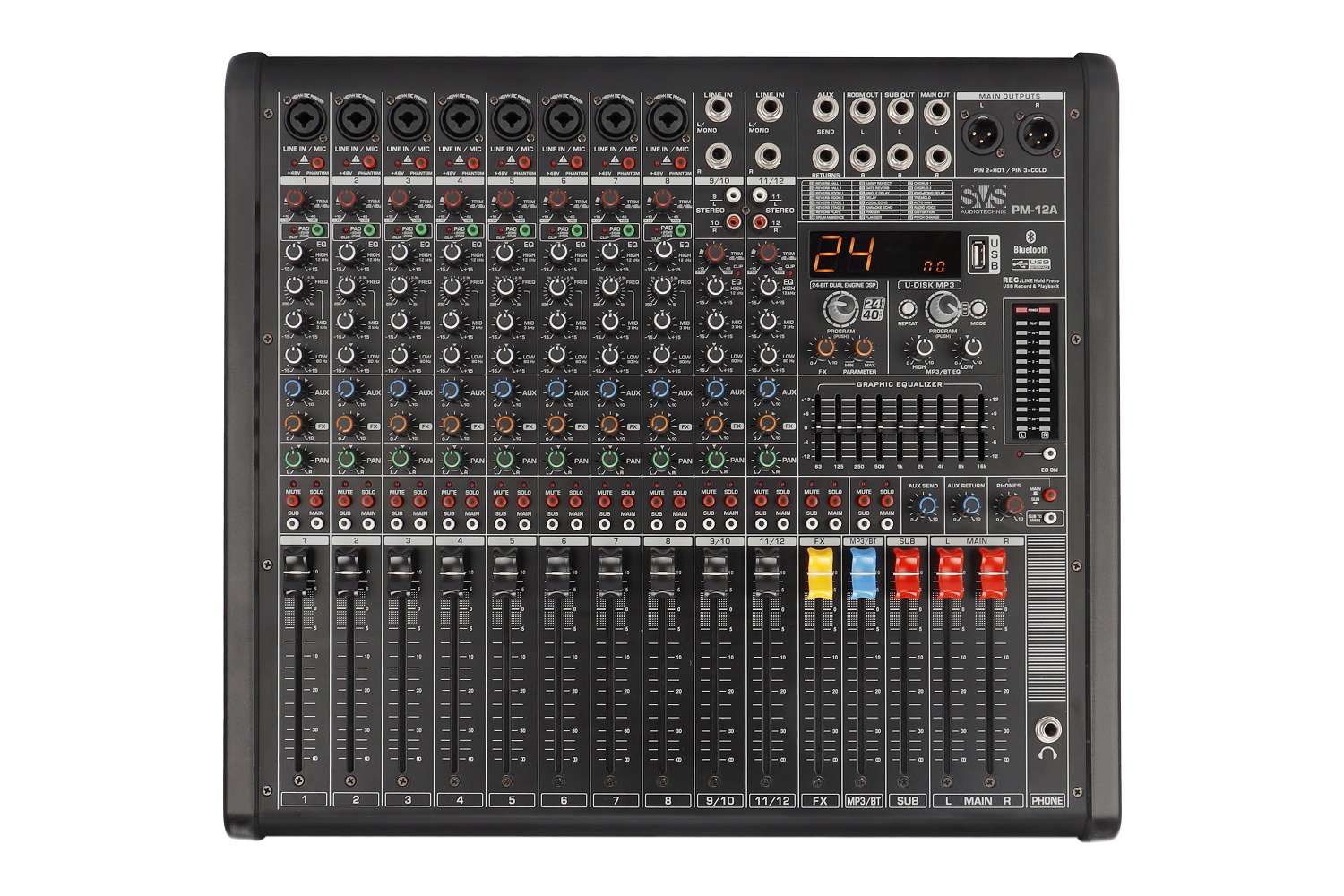 SVS Audiotechnik mixers PM-12A Активный аналоговый микшерный пульт, 12-канальный в Никели